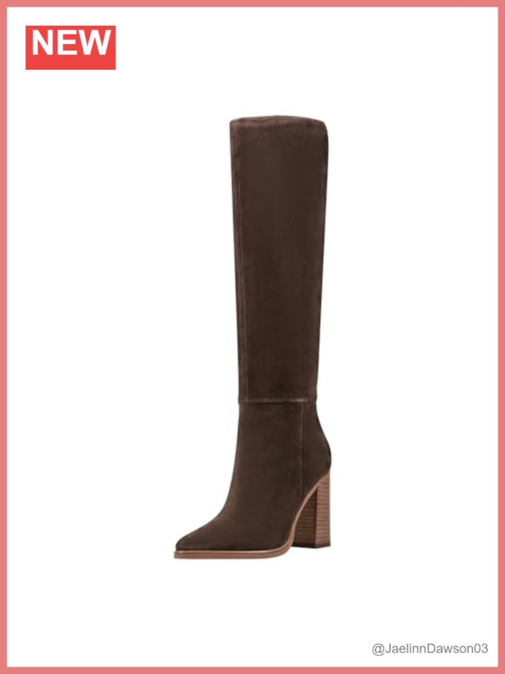 Marc Fisher LTD Lannie Knee-High Suede Boots Block Heel Zip